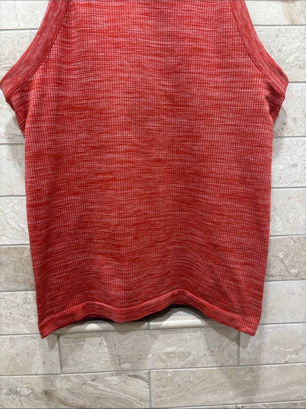 Athleta Red Ribbed High-Neck Racerback Tank - Picture 3 of 6